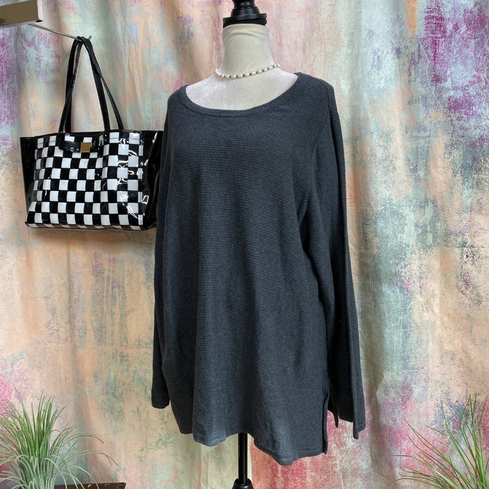 📌 eight eight eight  Cotton Long Sleeves fine rib Sweater